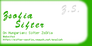 zsofia sifter business card