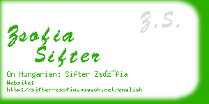zsofia sifter business card